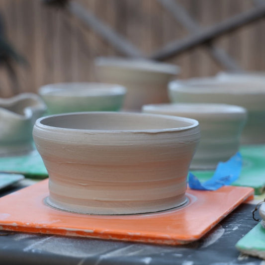 A bowl thrown at 3 cups ceramics, a ceramics studio teaching ceramic classes located in Austin TX